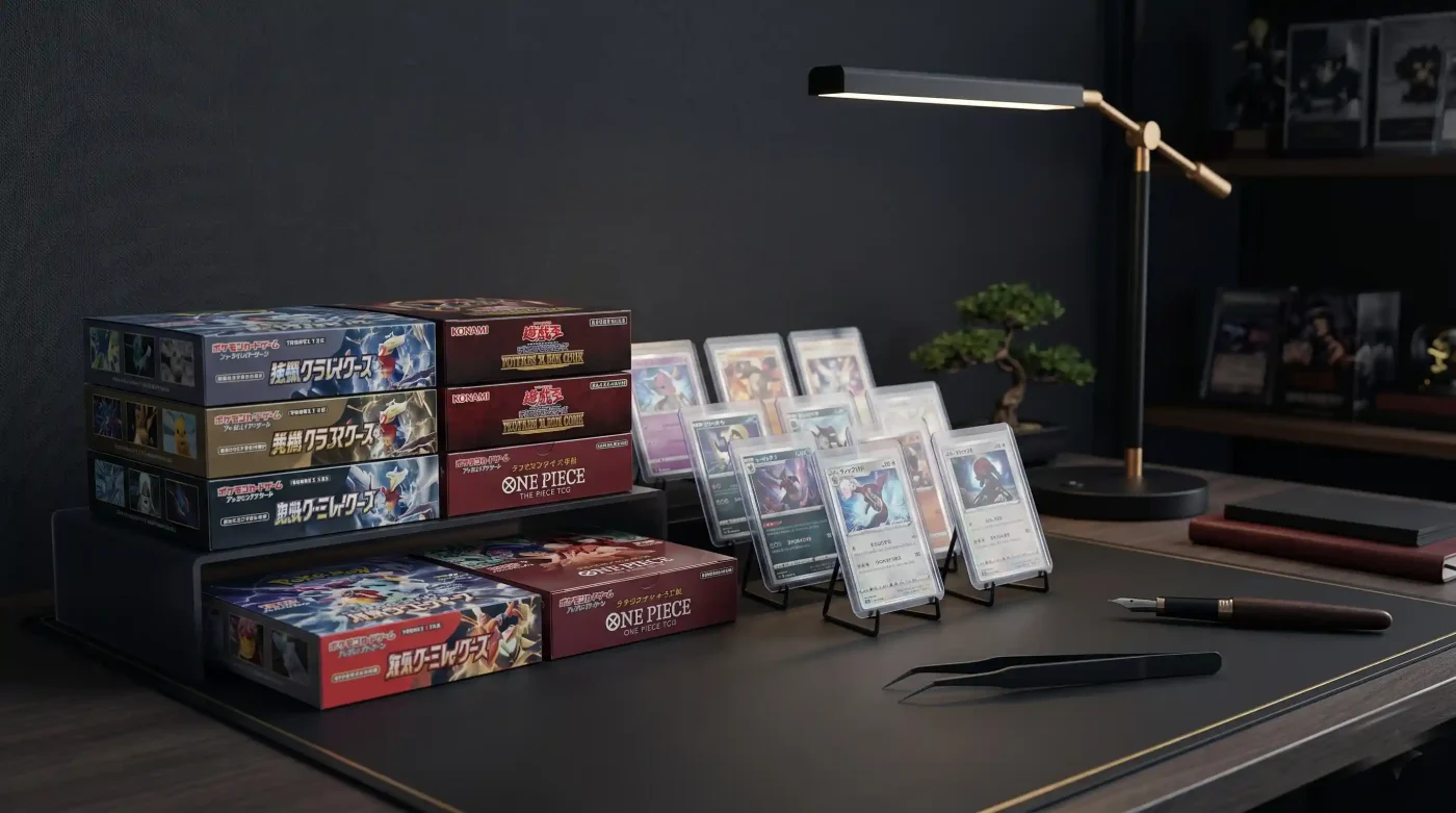 Japanese Pokémon cards, booster boxes, and premium trading card game product